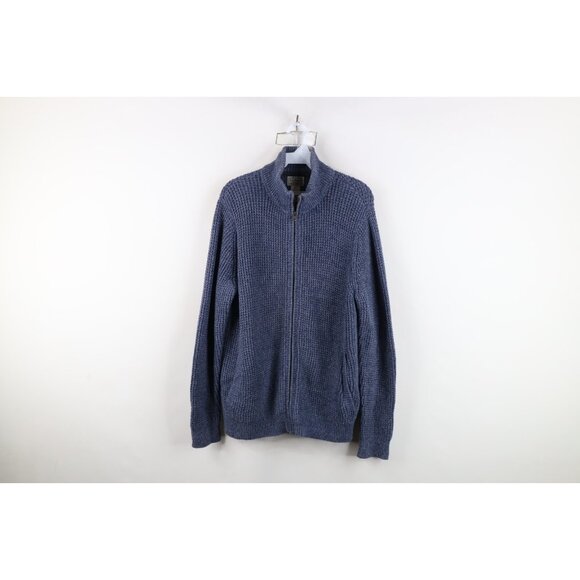 L.L. Bean Other - Vintage LL Bean Mens Medium Organic Cotton Chunky Ribbed Knit Full Zip Sweater